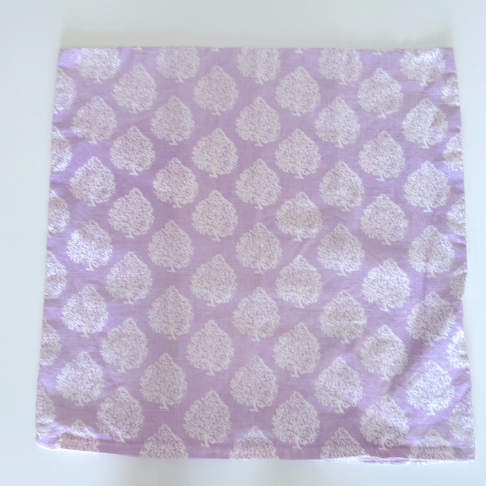 John Robshaw Lavendar Pillowcase 100% Linen 20x20”